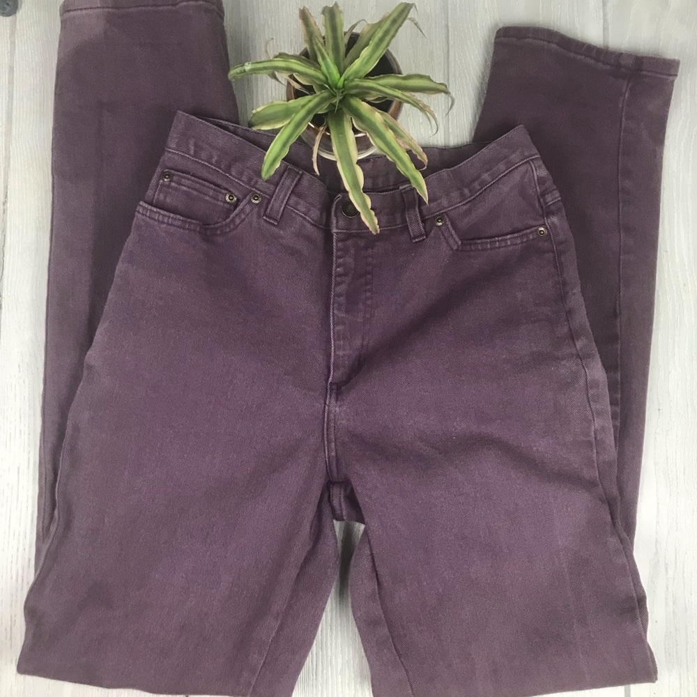 Vintage Newport News purple high rise waist denim mom jeans 90’s